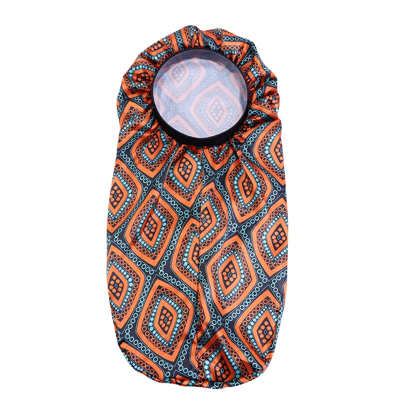 Новый длинный капот атласное шелковое для женщин Ночной сон шапка волос Носок