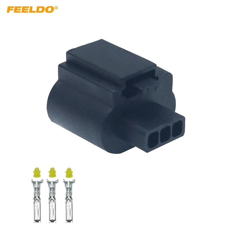 

FEELDO 10Pcs Auto Car H13-21 HID LED Bulb DIY Quick Adapter Motorcycle Connector Plug with Terminals