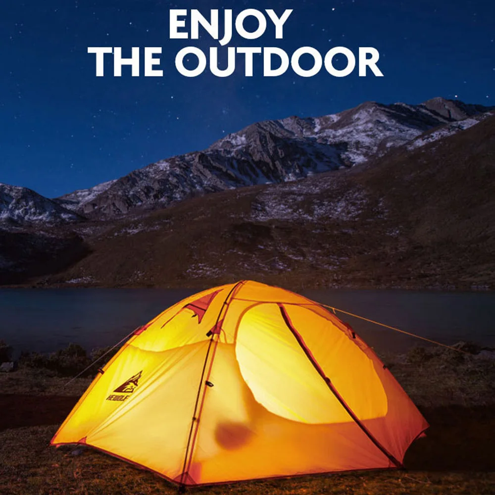 Online HEWOLF 2 Person Ultraleicht Camping Zelt Outdoor Camping Zelt Aluminium Legierung Wasserdichte Doppel Schicht Camping Wandern Climing Zelt
