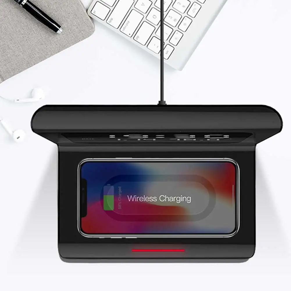 Настольная док станция для быстрой зарядки с цифровым дисплеем и