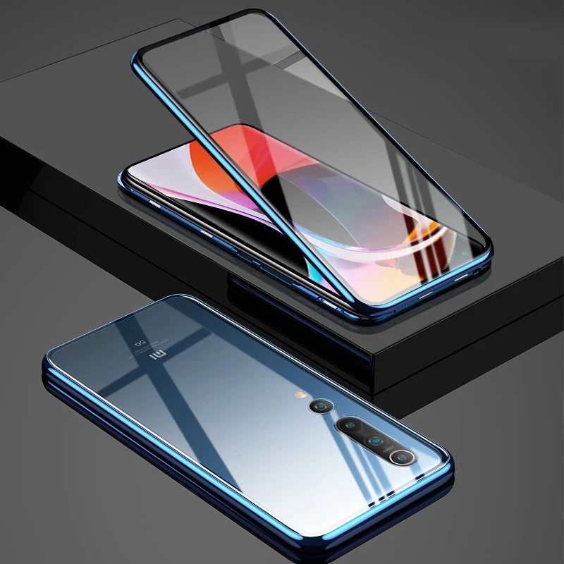 Магнитный чехол для Xiaomi 10 CC9 Pro Note MIX 4 3 2S F1 стеклянный металлический бампер Redmi K30 K20