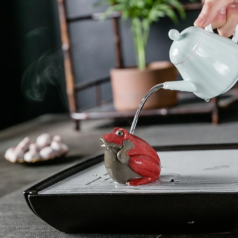 Красивый чайный набор из фиолетовой глины аксессуары для чайного набора