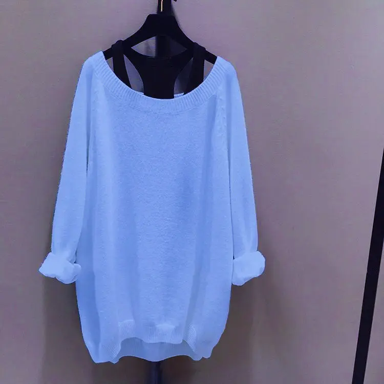 

Sweater suit Korean loose top two piece sweater plus women's dress