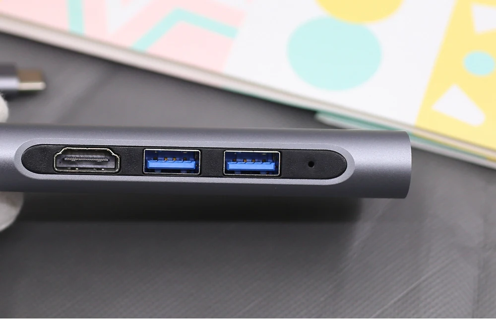 Pingle 7 в 1 USB3.0 концентратор USB-C HDMI 4K гигабитный Ethernet Rj45 адаптер USB SD/TF кардридер для MacBook Pro iPad type-C концентратор Hdmi