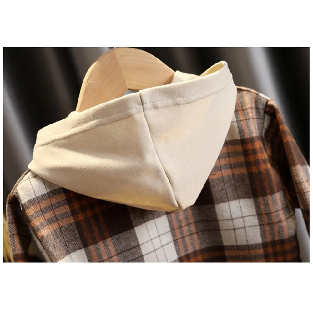 

Children's clothing boys shirts autumn 2021 new trendy children's hooded jacket jacket baby long-sleeved shirt