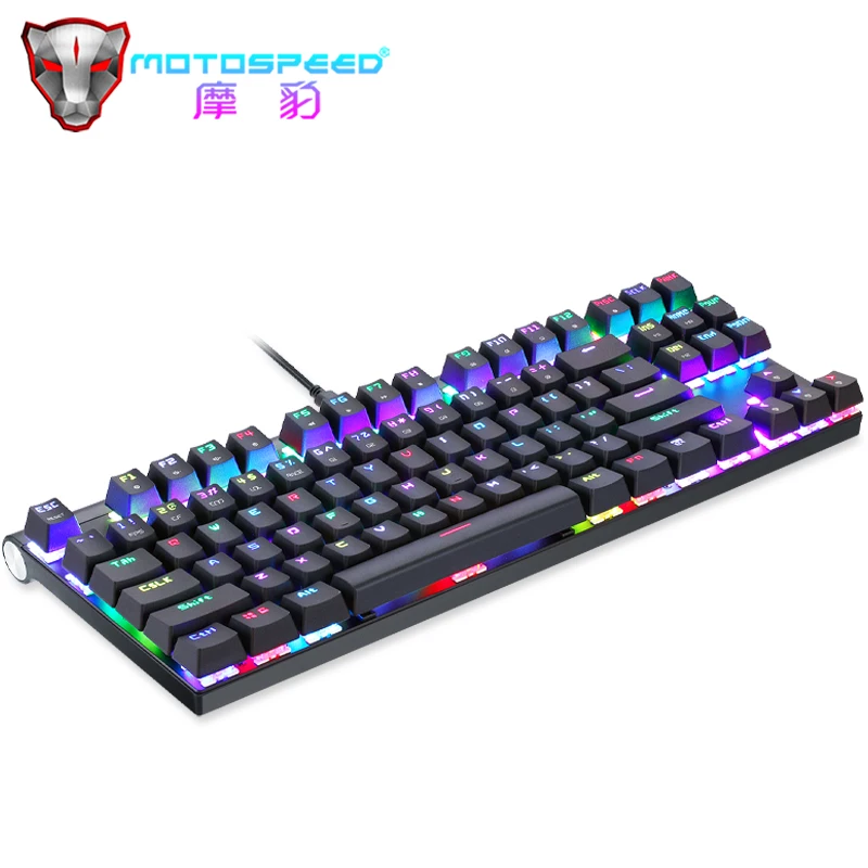 Original Motospeed CK101 RGB Mechanical Keyboard 87 Key USB Wired Blue/Red Switch LED Backlit Gaming Keyboard For Computer Gamer