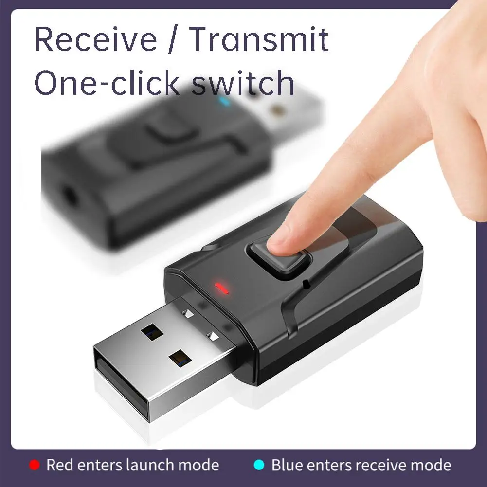 4 в 1 аудио адаптер легкий удобный USB Bluetooth 5 0 передатчик приемник 3 мм разъем AUX