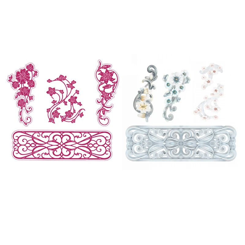 

2021 New Arrivals Floral Arrays Cutting Dies For Scrapbooking Album Paper Cards Flower Die Decorative Crafts Embossing Folder