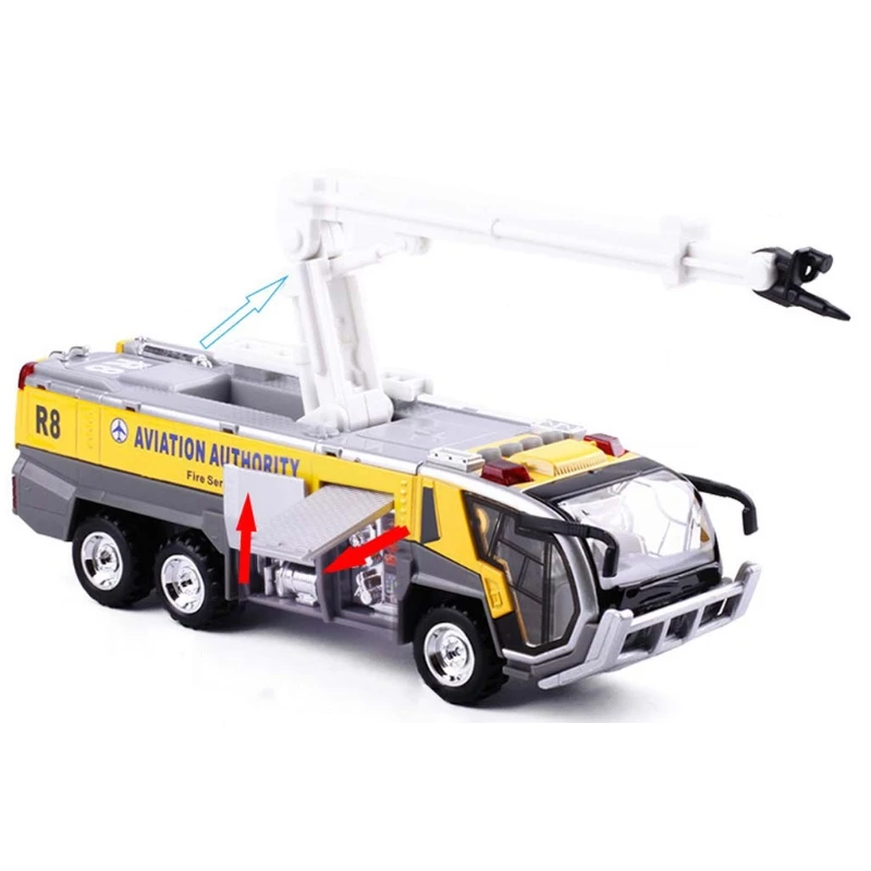 Цинковый сплав корпус модель пожарного грузовика автомобиль детская игрушка