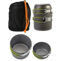 ultralight camping cookware utensils outdoor tableware set hiking picnic backpacking camping tableware pot pan 1 2persons