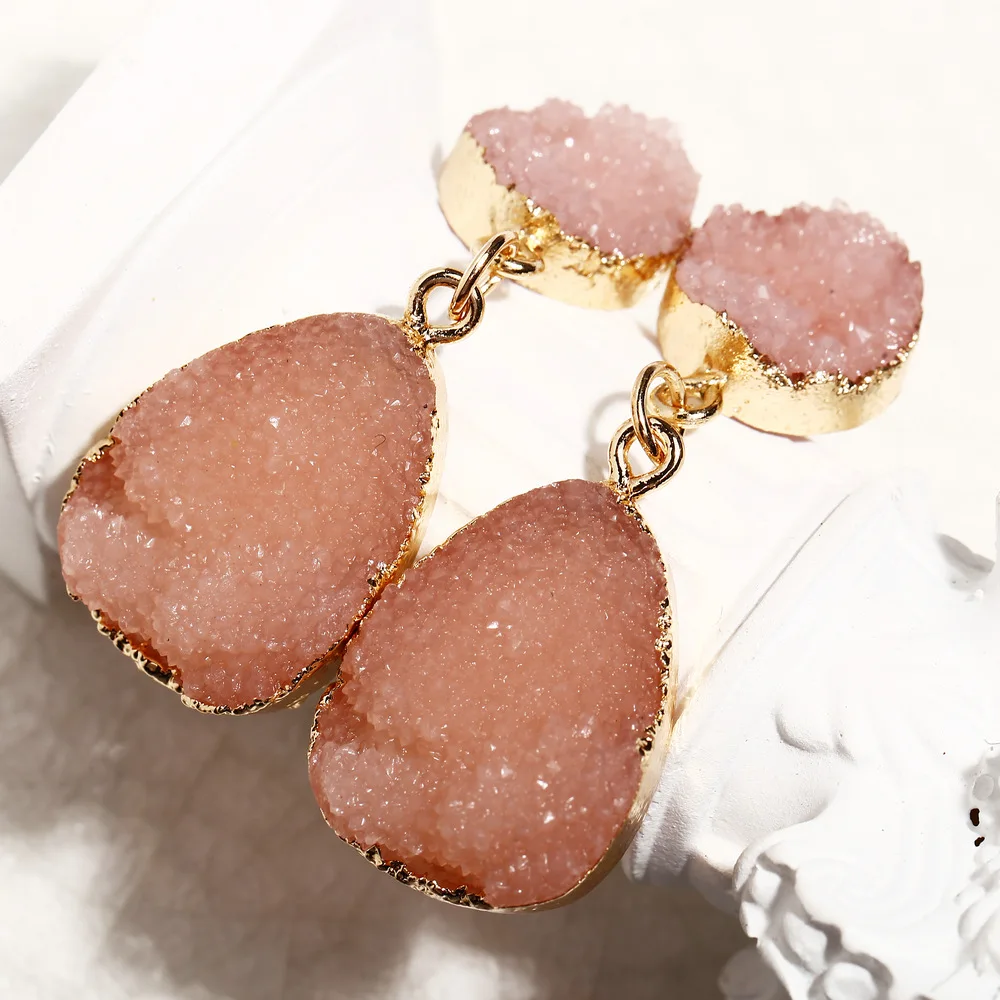 Висячие серьги подвески в Корейском стиле с кристаллами и каучуком для женщин