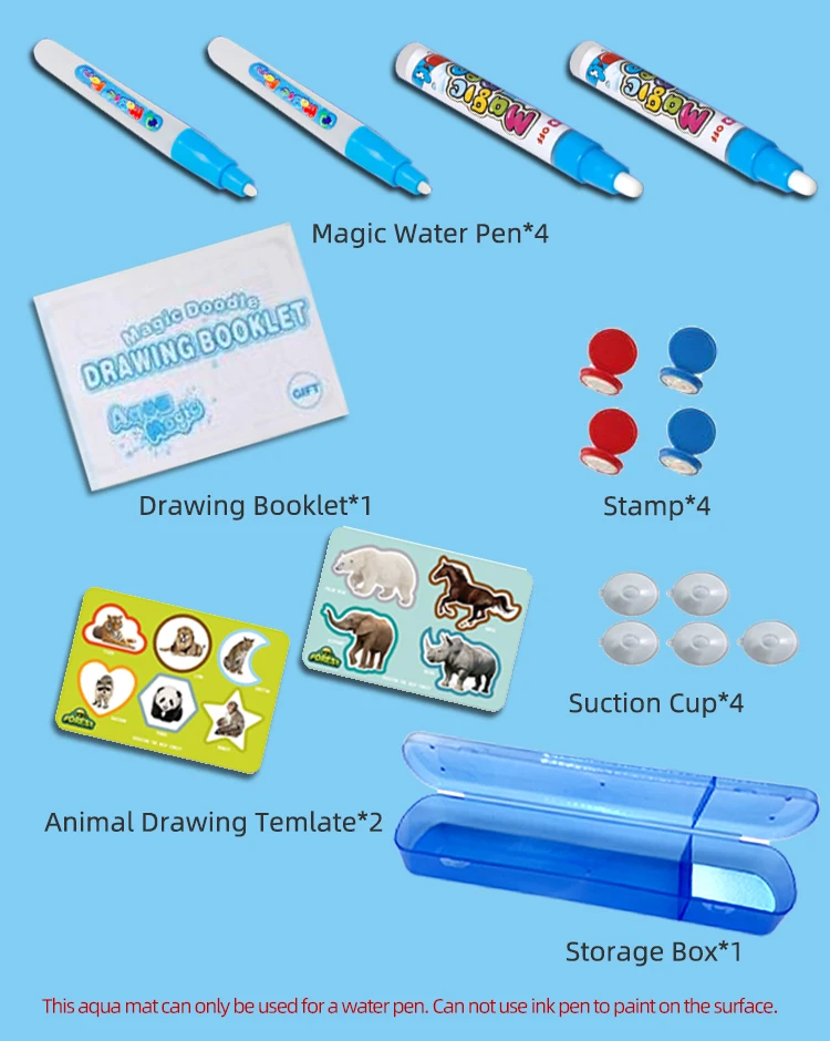 GOOBAT Aqua Magic Doodle, коврик для рисования, коврик для рисования, развивающие игрушки для детей, для малышей, мальчиков и девочек 2, 3, 4, 5, 6, 7, 8 лет