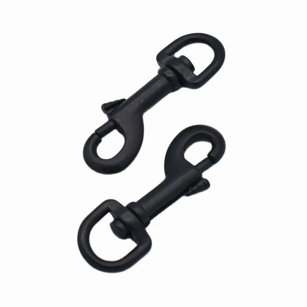 

10mm Inner Swivel clasp Black Lobster Clasp Claw Push Gate Trigger Clasps Swivel Snap Hooks For keychain or backpack 6pcs