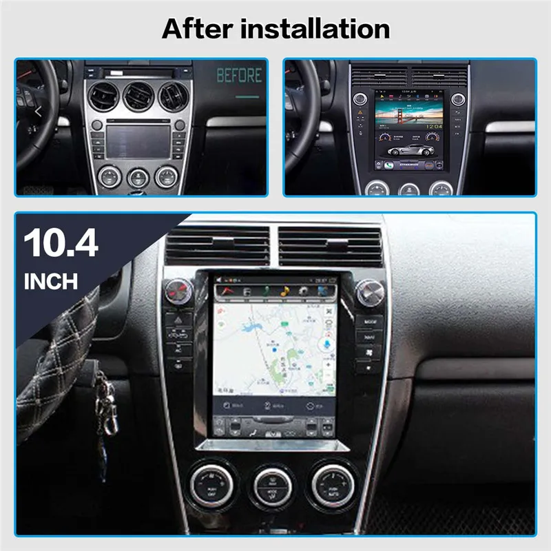 Tesla стиль Android 7 вертикальный экран gps навигация нет DVD плеер для Mazda 6 2002-2008 Авто Стерео мультимедийный плеер головное устройство