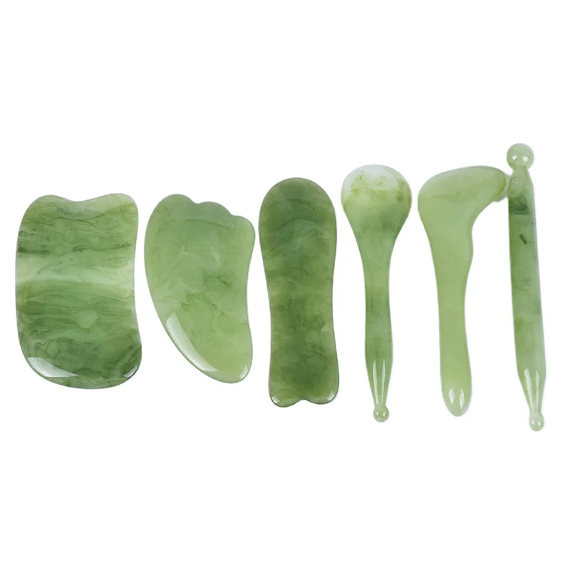 

1PCS Natural Jade Stone Guasha Massage Tool SPA Therapy GuaSha Massager GuaSha Tools For Body Health Care