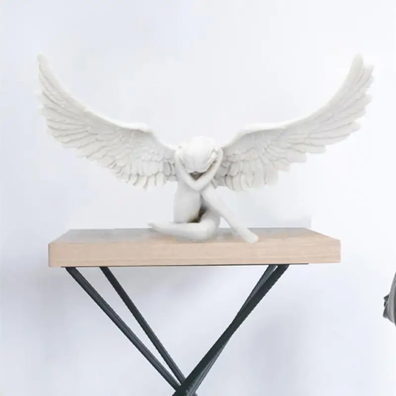 

Sleeping Angel Statue 3D Angel Resin Sculpture Cute Cupid Angel Decoration Figurine Outdoor Home Desktop Cherub Adorable Cherubs