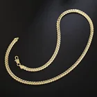 925 стерлингового серебра ожерелье ювелирные изделия из золота 18 карат позолоченный 6 мм полный Боком цепи для мужчин и женщин вечерние подарок модные обручальные кольца для свадьбы