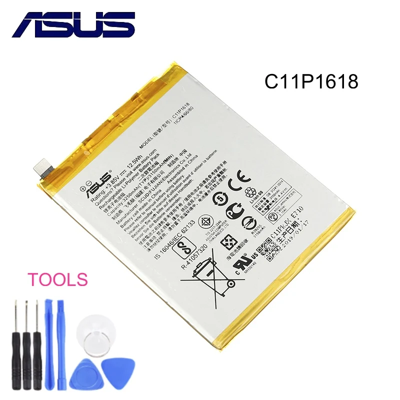 Оригинальный аккумулятор для телефона ASUS C11P1618 Zenfone 4 Z01KD ZE554KL 3250 мАч высокая