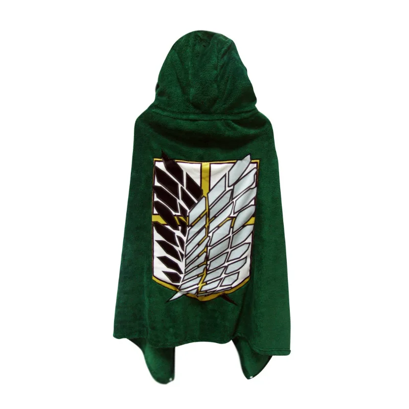 

Attack on Titan Blanket Cloak Shingeki No Kyojin Survey Corps Cloak Cape Flannel Cosplay Costume Hoodie with real photos
