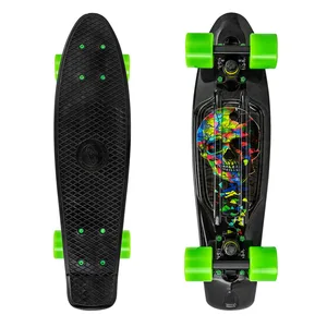 22-дюймовый телефон, черный, зеленый, одиночный качающийся Пенни-борд, качественный полиуретановый пластиковый шоссейный щетка, уличный взрослый скейтборд, скутер