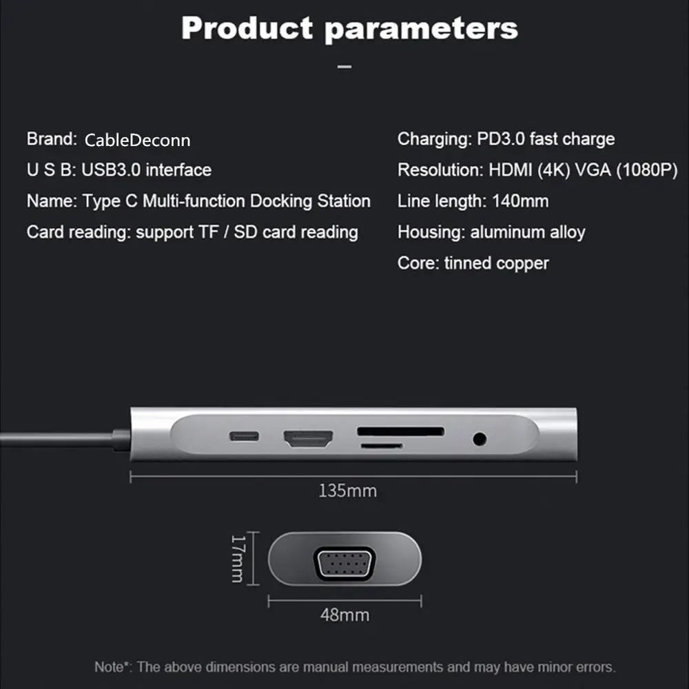 USB-концентратор 10 в 1 HDMI Rj45 адаптер для iPad Pro 2018 Type-C с PD TF SD USB3.0/2 0 Samsung Macbook Huawei Mate 20 |