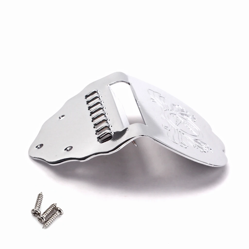 

8 STRING MANDOLIN CHROME TAILPIECE With 3 Screws Parts Accessory