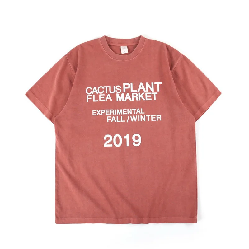 

20 summer new products Street wash make old earth letter printed T-shirt couple loose Casual Short Sleeve fashion
