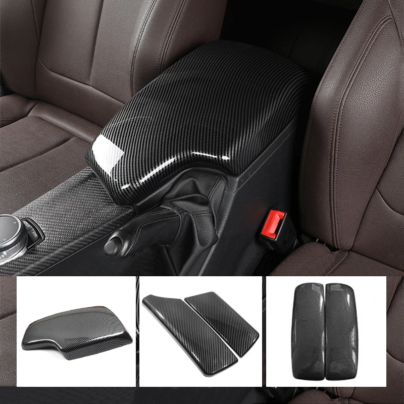 

For BMW 3 5 7 Series 3GT 5GT 6GT X5 X6 X7 Carbon Fiber Car Center Armrest Box Protective Cover Auto Seat Arm Rest Box Cover