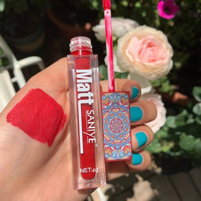 Waterproof Matte Nude Lipstick Brown Pigment Dark Red Long Lasting Velvet Lip Gloss Balm Women Makeup Lipgloss Maquiagem |