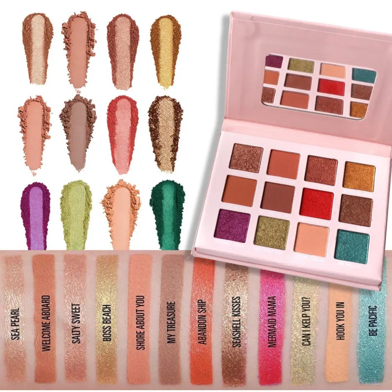 Блестящая матовая палитра теней для век макияж блестящий пигмент дымчатые тени