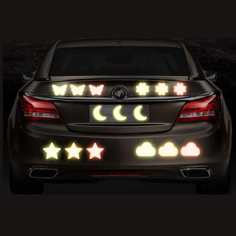 

6Pieces/Set Car Reflective Sticker Safety Warning Mark Cars Auto Exterior Accessories