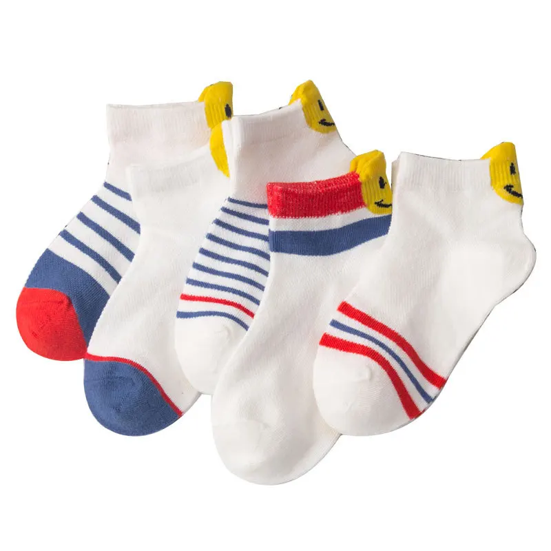 

Summer Children's Socks Cotton Boys Girls Thin Mesh Boat Socks 1-12 Years