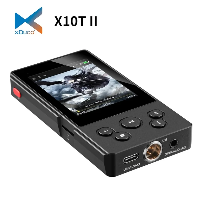 

XDUOO X10T II DSD128 PCM 384 кГц/32 бит X10TII высокопроизводительный проигрыватель музыки без потерь Bluetooth цифровой проигрыватель mp3-плеер