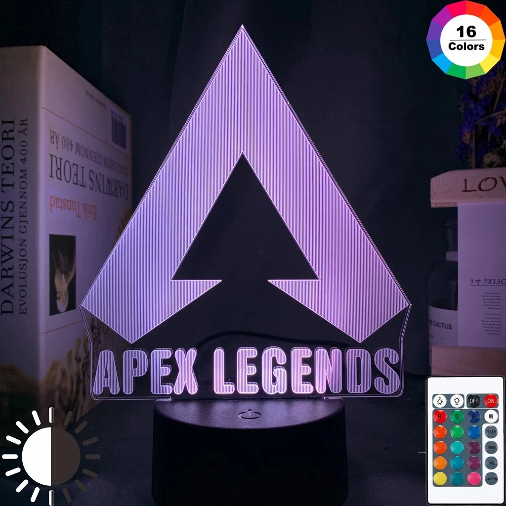 

Apex Legends LOGO Night Light Led Color Changing Light for Game Room Decor Ideas Cool Event Prize Gamers Birthdays Gift Usb Lamp