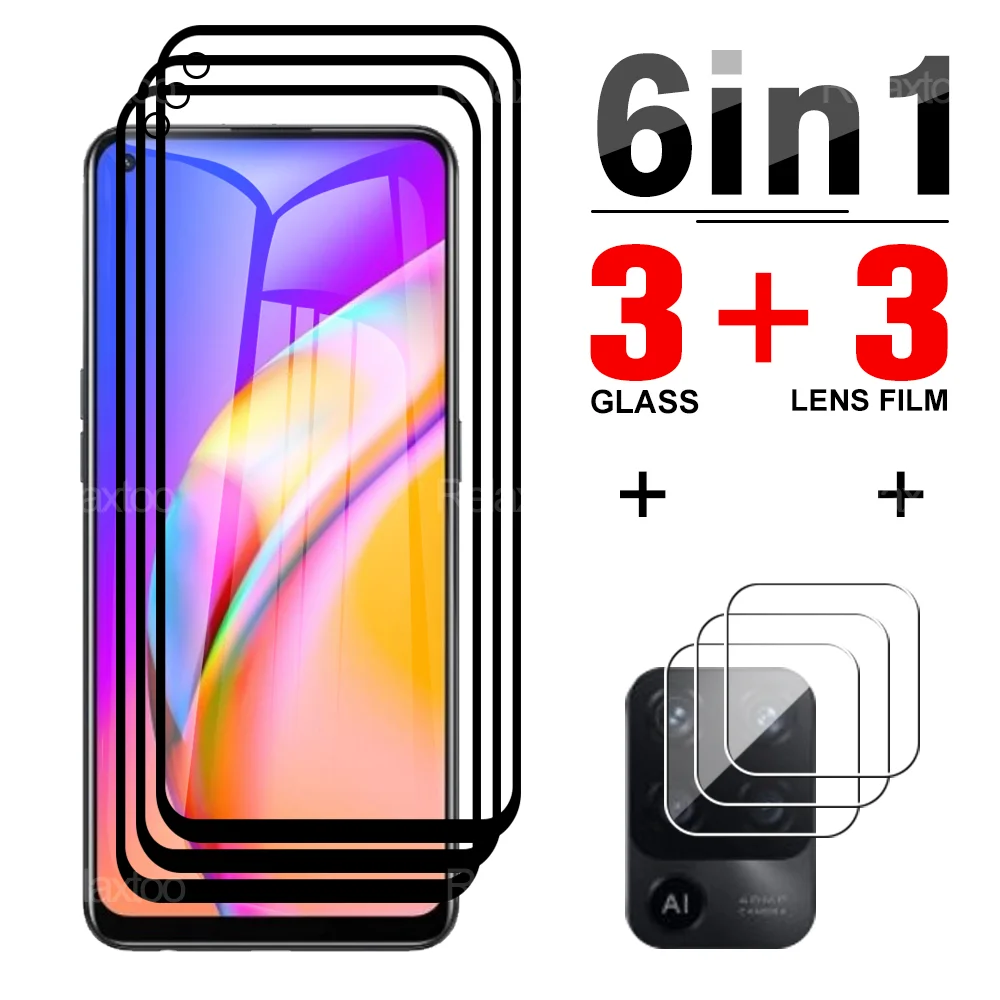 

6 в 1 9H закаленное стекло с защитой от царапин для Oppo A94 A93 A92 A92S 5G 4G Защитная пленка для экрана мобильного телефона защитная стеклянная пленка