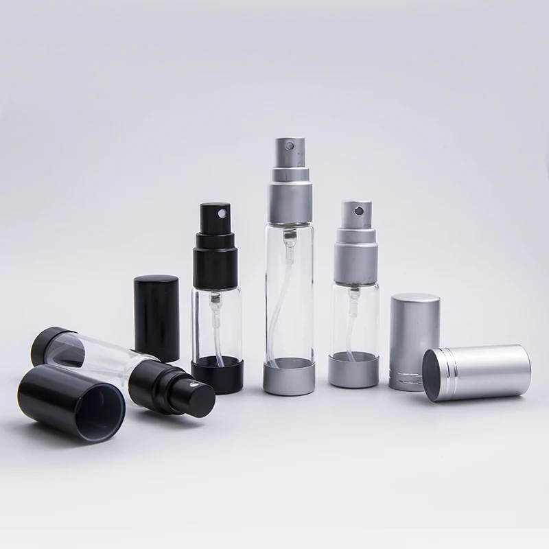 2 шт./лот 5 мл/10 мл прозрачный стеклянный многоразовый портативный флакон для