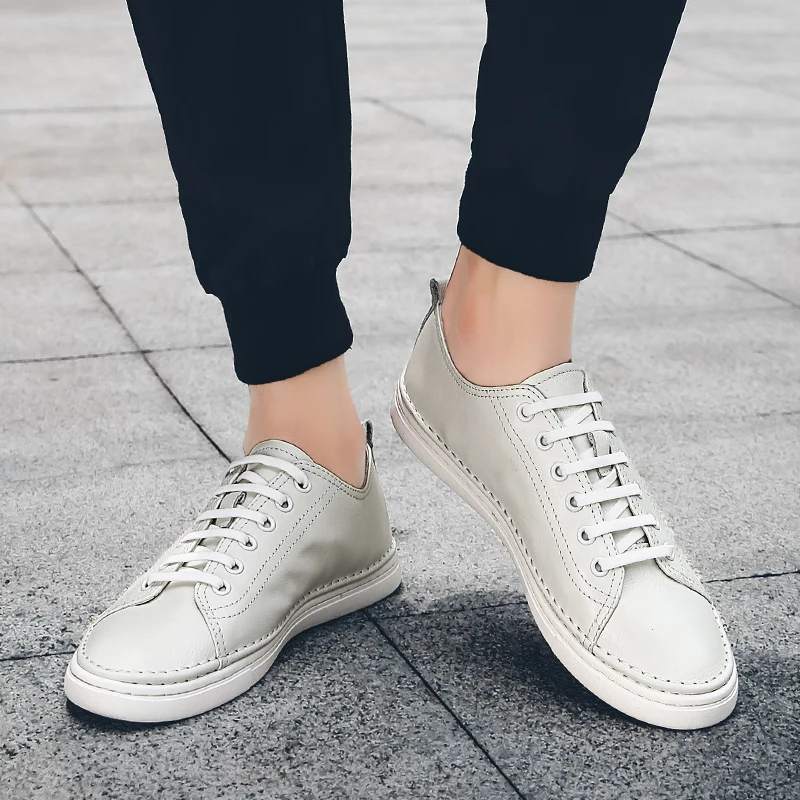 Мужские кожаные кроссовки Лидер продаж Удобная мужская повседневная обувь