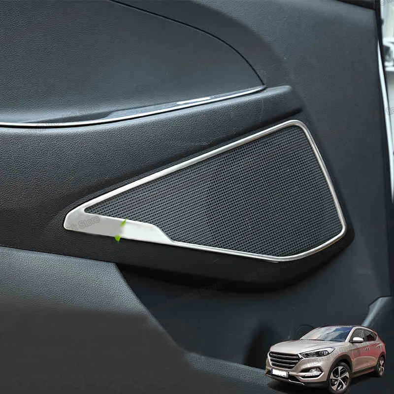 Звуковая рамка Lsrtw2017 для автомобильной двери из нержавеющей стали Hyundai Tucson 2015 2016