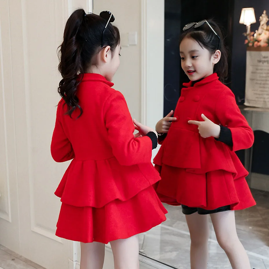 Jacket For Girls Solid Full Length Children's Autumn Winter Teen Clothing 6 8 10 12 14 Clothes | Детская одежда и обувь