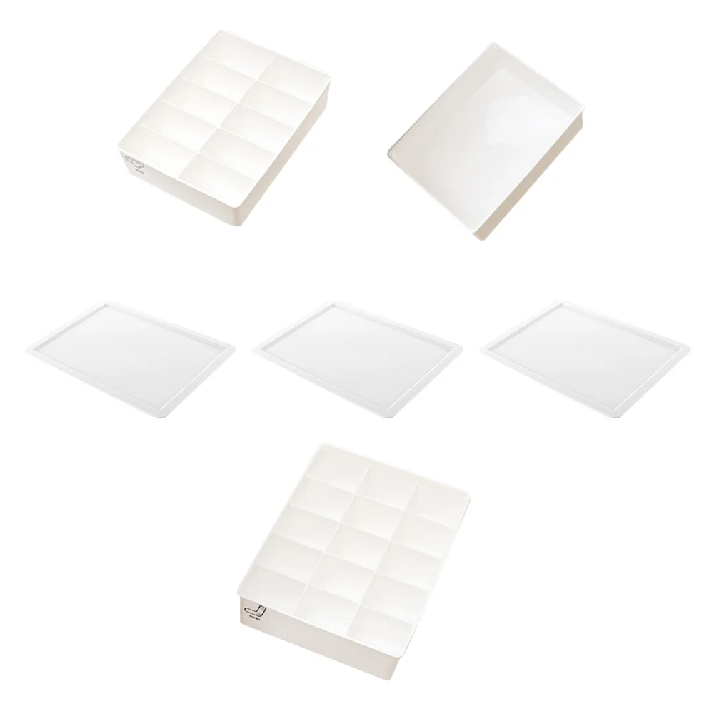 

3pcs Drawer Dividers Storage Box Multiple Grids Underwear Storage Case with Lid