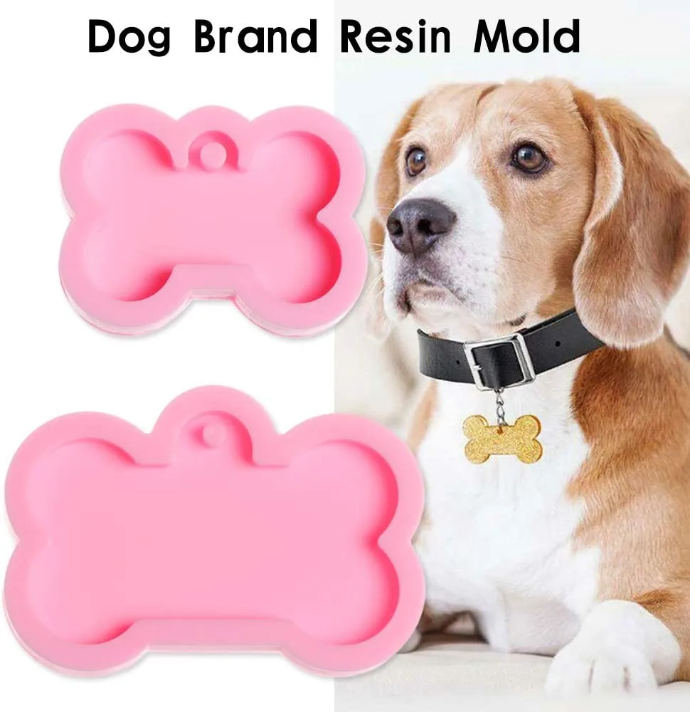 

Shiny Dog Bone Shape Silicone Mold For Key Chain Pendant Moulds Suitable For Clay Diy Jewelry Making Epoxy Resin Mold#g30