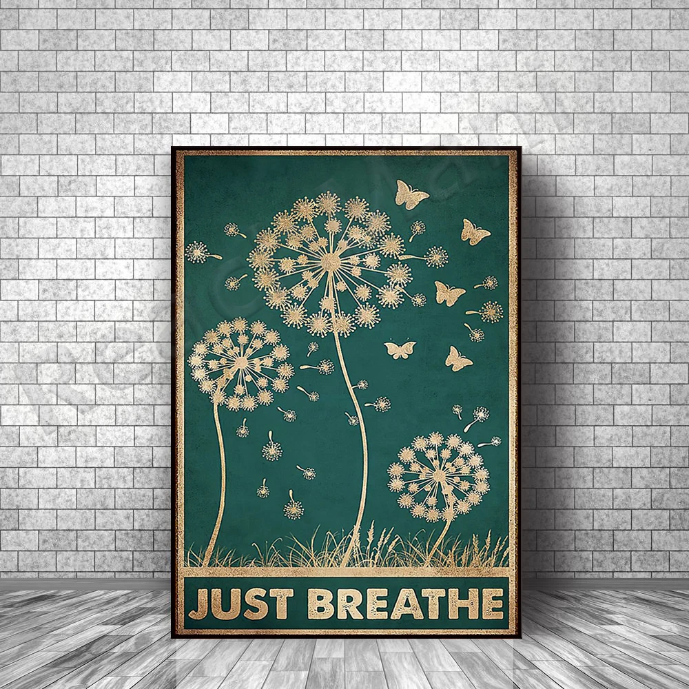 

Одуванчик просто дышащий Принт Холст настенный художественный постер подарок украшение для дома