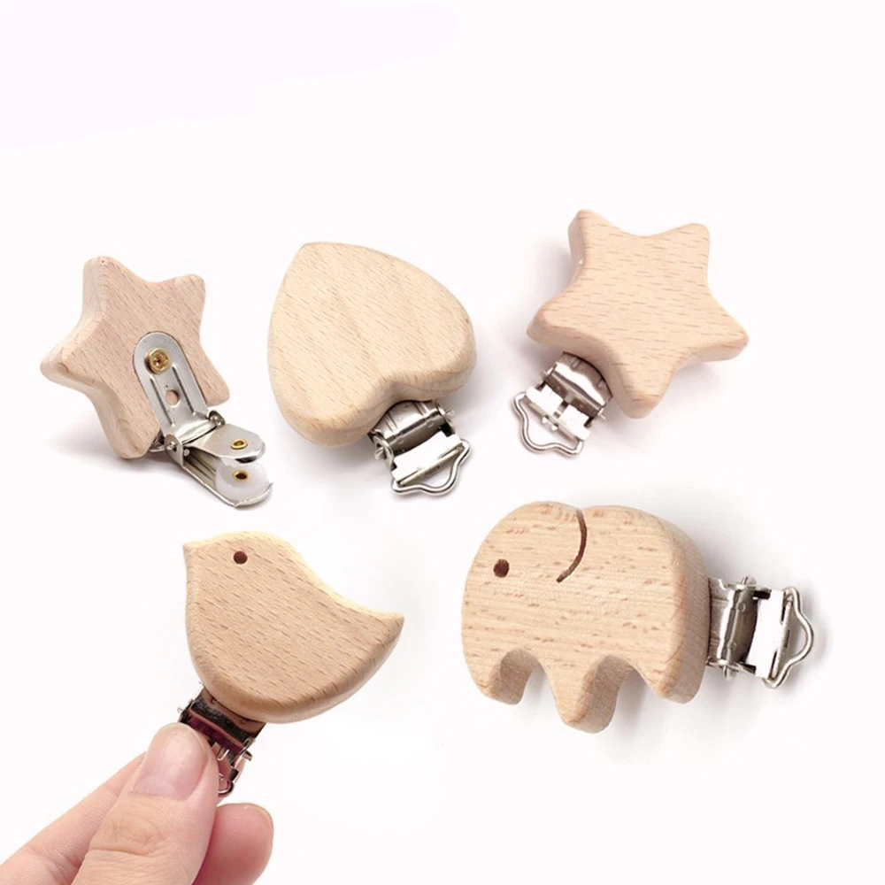 Безопасный Прорезыватель для зубов из натурального дерева в форме мультяшных