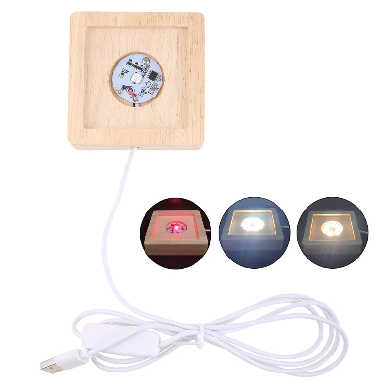 USB креативный 3D ночник с хрустальным шариком прикроватная лампа светящаяся