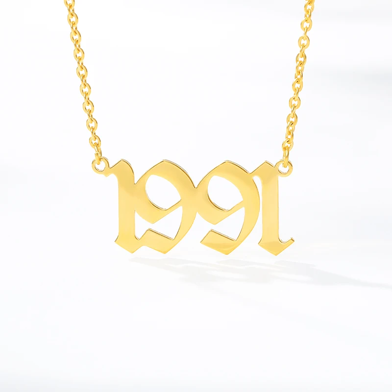 Ожерелье цифровое в английском стиле 1993 1994 1995 винтажное ожерелье рождественские