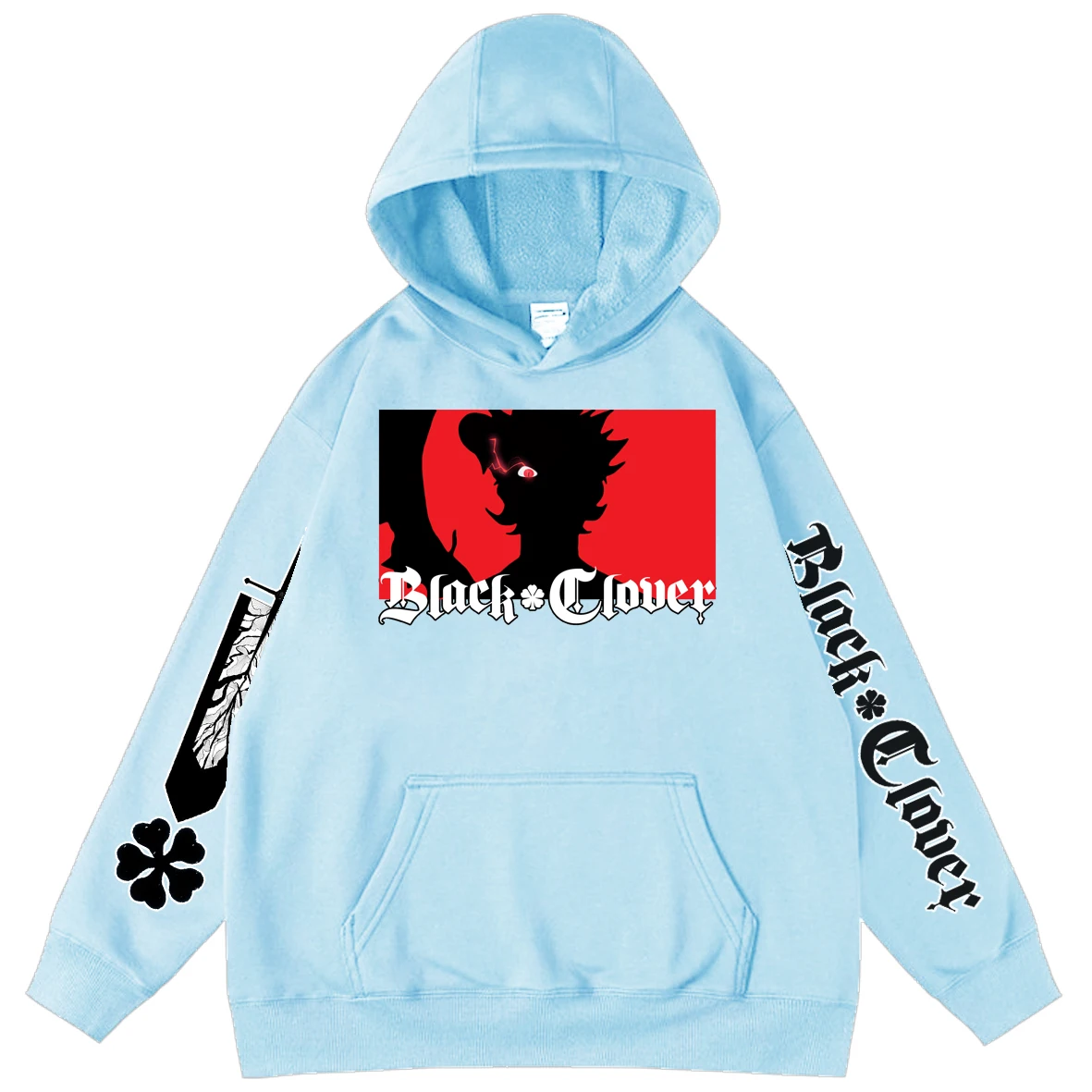 

Cartoon Black Clover Print Men's Hoodies Mens Cool Anime Sweatshirt Unisex Loose Hoodie Hip Hop Hoodey Sweatshirts Hooded