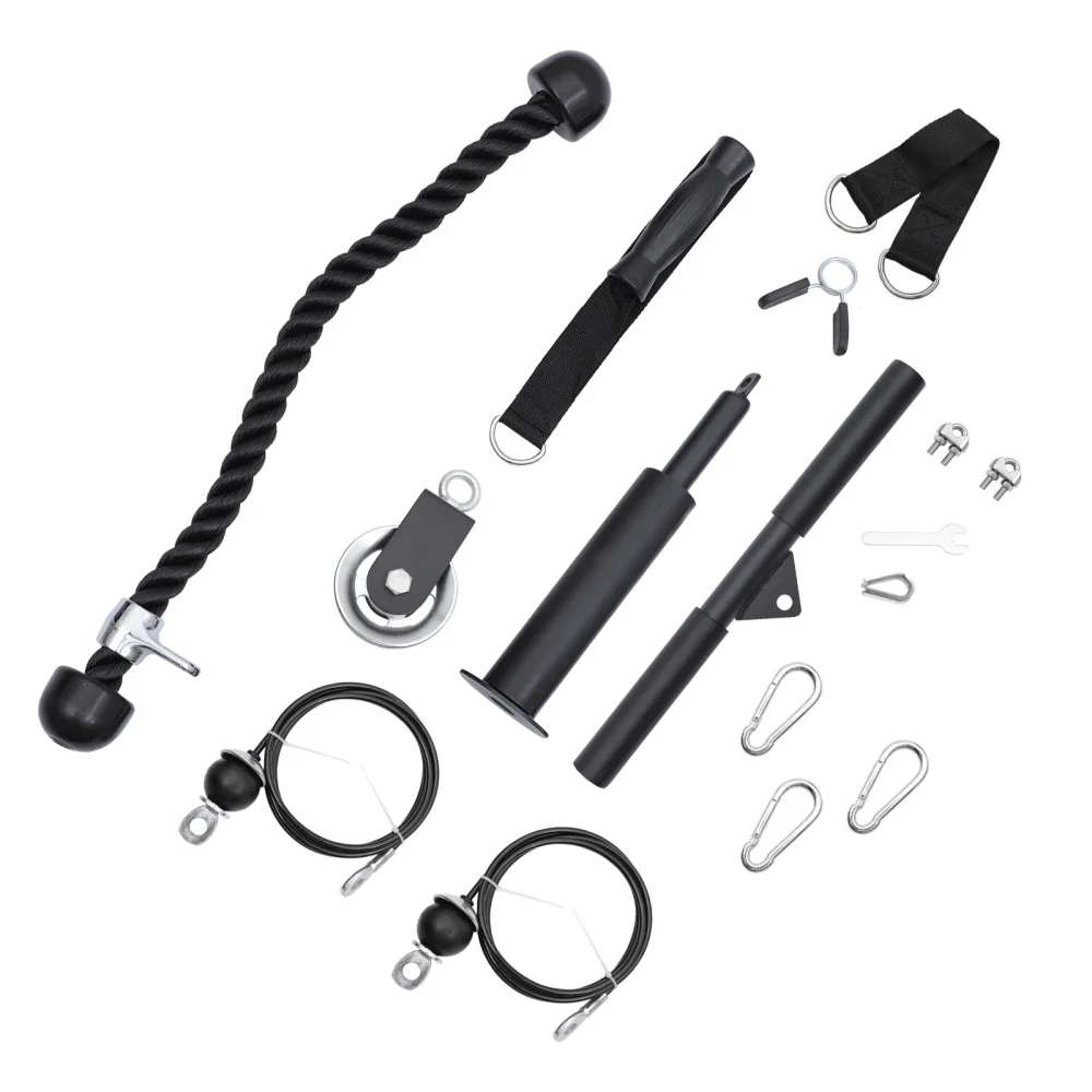 

1 set of Tricep Rope Down Rope Cable Machine Attachment Tricep Pulley Tool