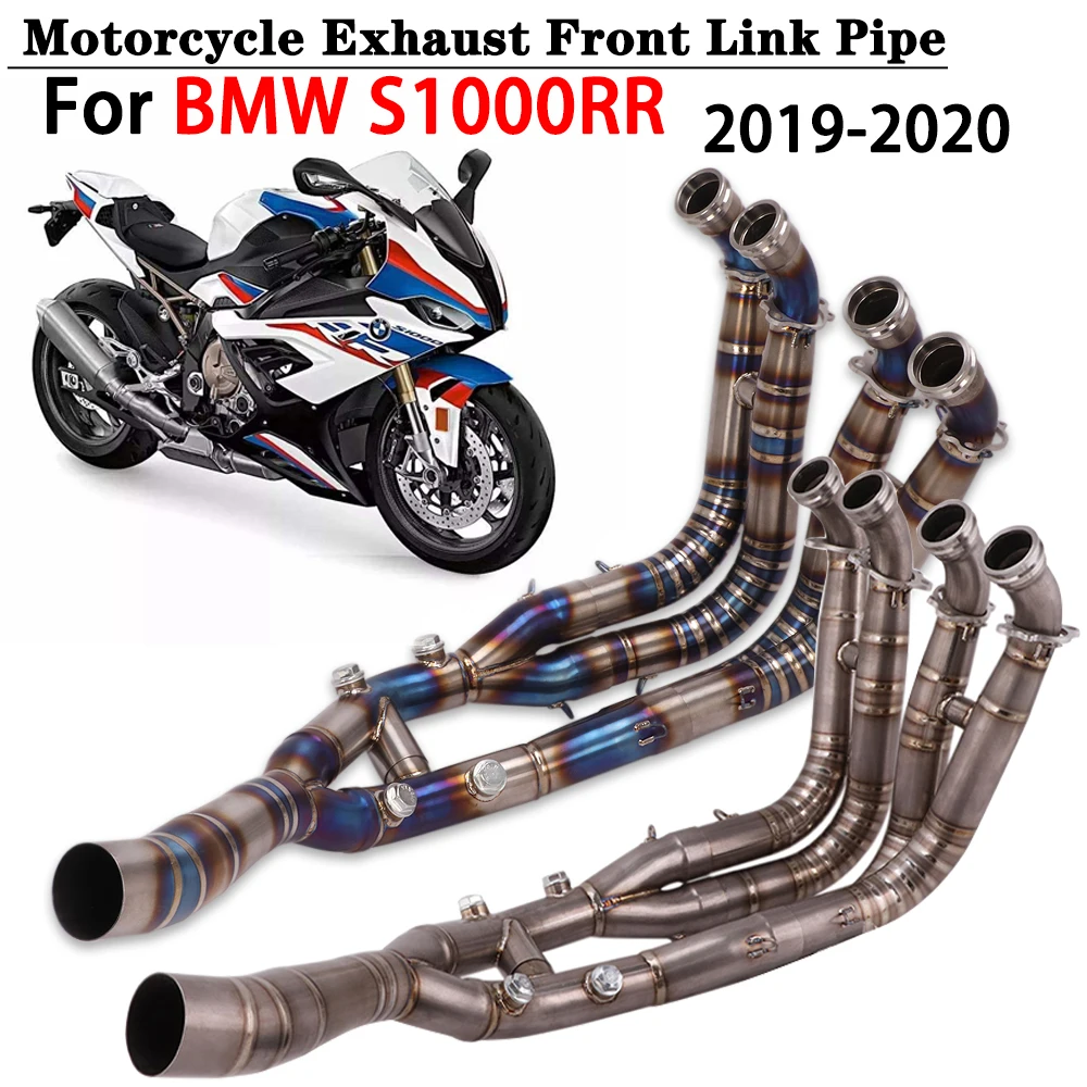 

Titanium Alloy Slip On For BMW S1000RR 2019-2022 Motorcycle Exhaust Escape Syetem Front Mid Link Pipe Muffler Moto Accessories