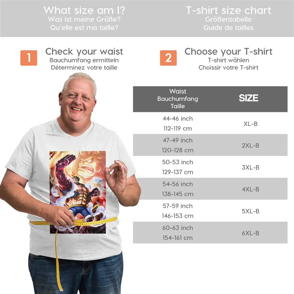 

Anime Fans Monkey D Luffy 2 man T-shirt fashion Short sleeveRound neck T-shirt