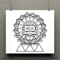 zhuoang ferris wheel model clear stamps for diy scrapbookingcard making decorative silicon stamp crafts